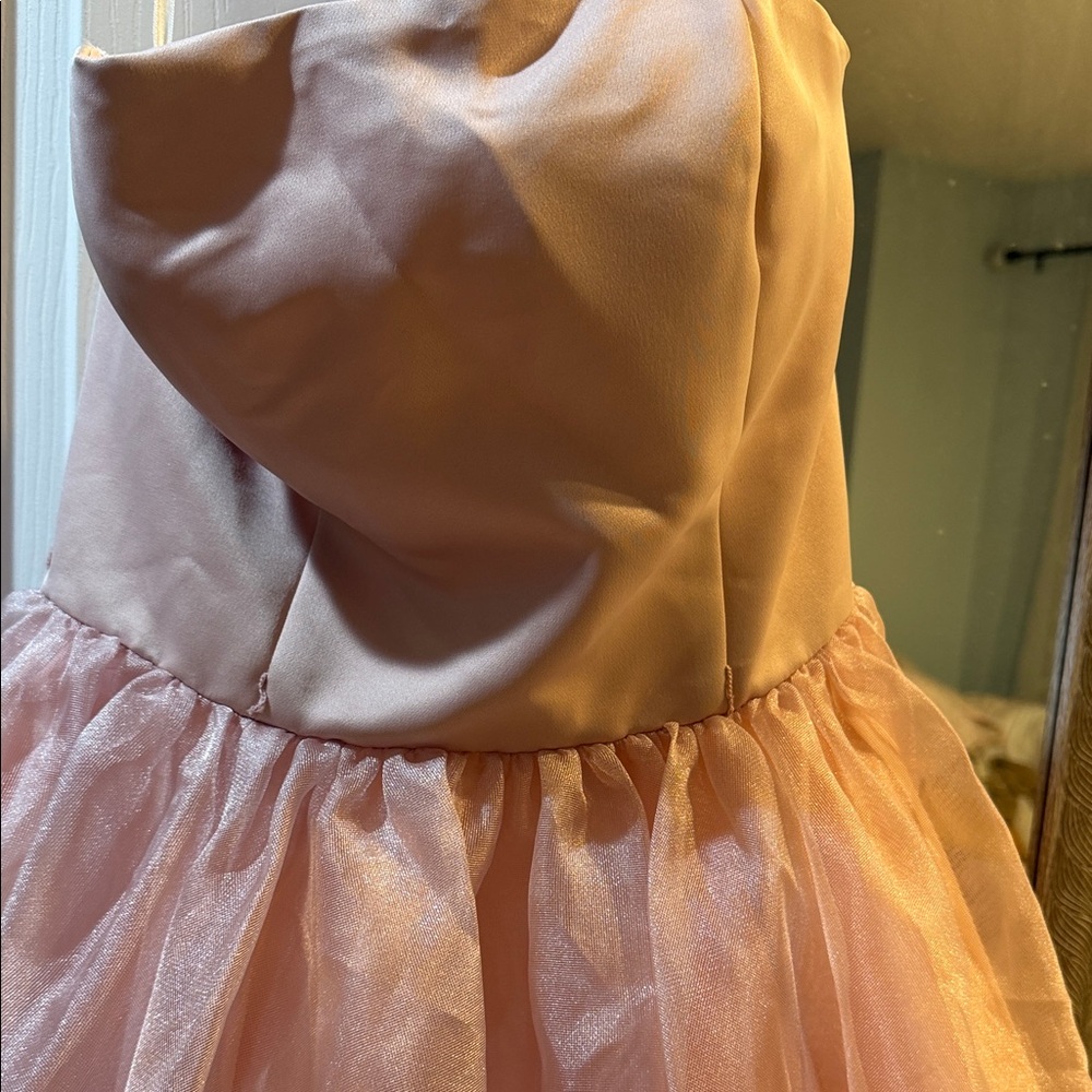 Elegant Pink Strapless Dress